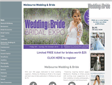 Tablet Screenshot of melbourne.weddingandbride.com.au